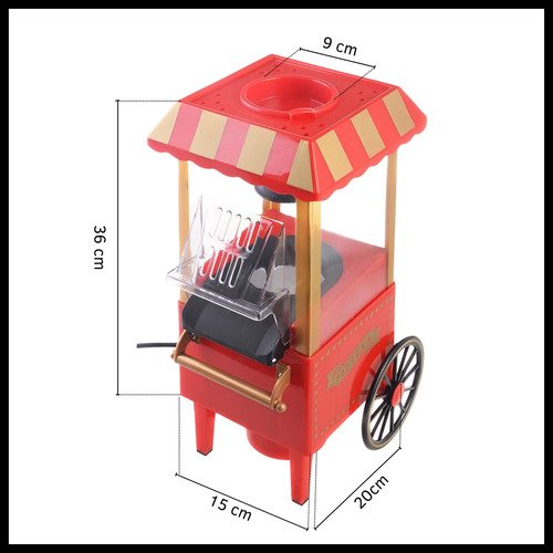 Máquina para hacer pochoclos carrito retro