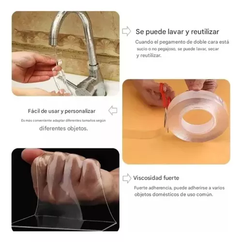 Pack de 3 Cintas doble faz lavables y reutilizables