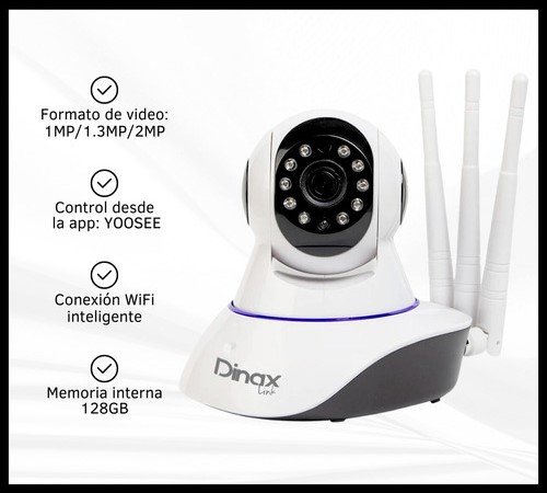 Cámara de seguridad Smart Ip visión nocturna wifi 3 antenas