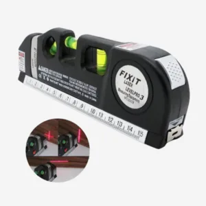 Nivel 3 en 1 (Nivel Laser 3 burbujas + Cinta métrica + Regla)