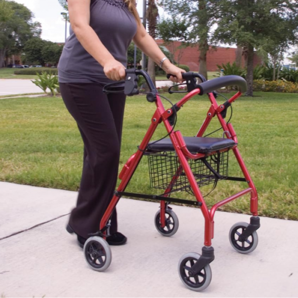 Andador con asiento. Regulable y plegable. Premium