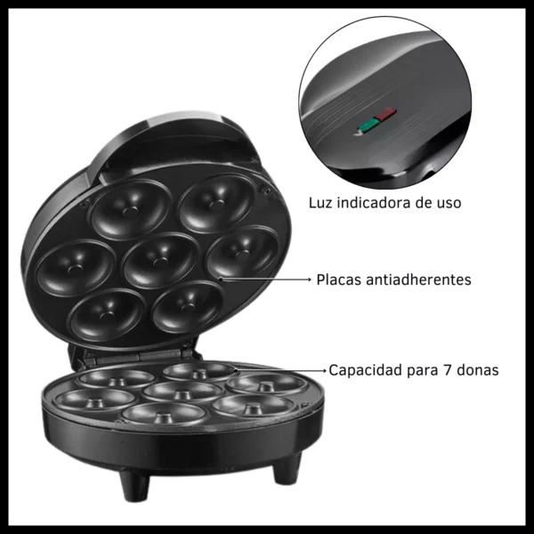 Máquina De Mini Donas Eléctrica Antiadherente 700w