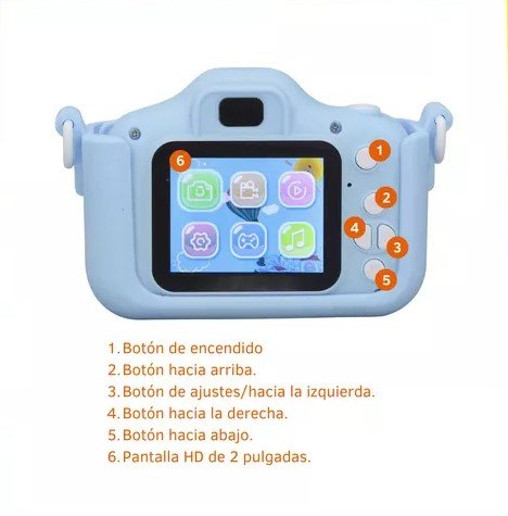Cámara digital infantil con juegos