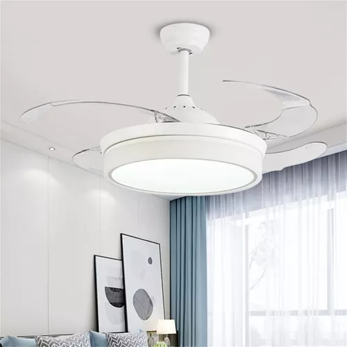 Ventilador de techo retráctil con luz cálida y fría