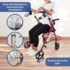 Andador con asiento. Regulable y plegable. Premium